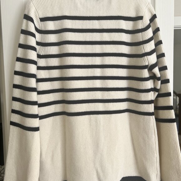 NWOT rag & bone Nancy navy and cream striped cardigan size L - Picture 3 of 6